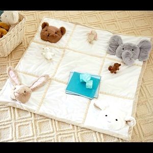 Pottery Barn Kids Animal Plush Playmat NWT